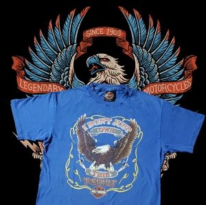 Vintage Single Stitch Harley Davidson Eagle Winsto